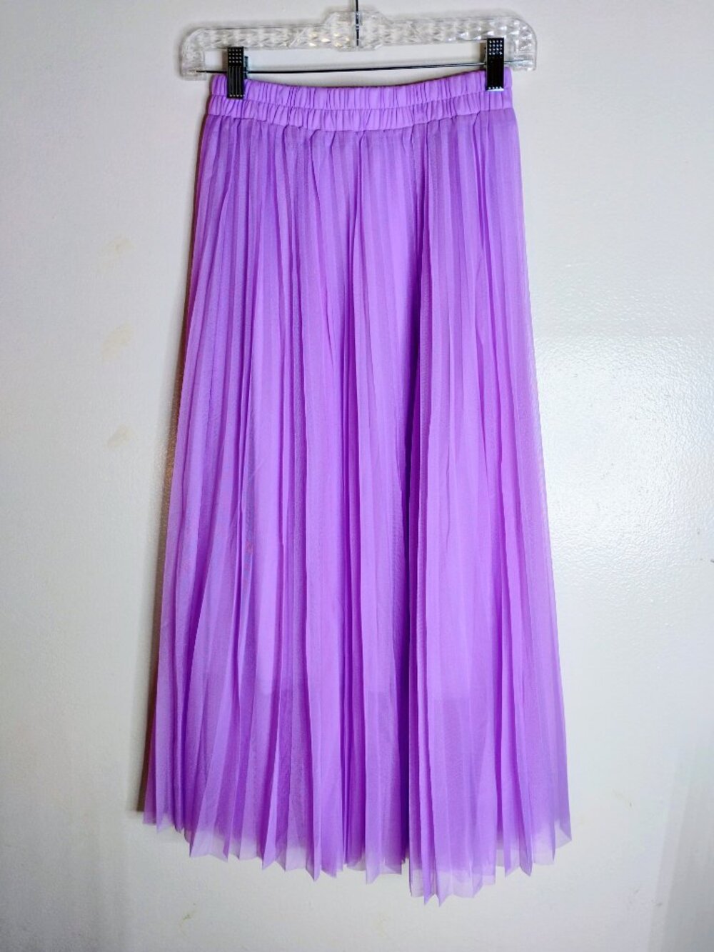 Purple tulle skirt with lining - Picture 2 of 2